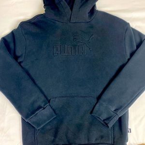 Boys Puma Hoodie Pullovers Size L 14/16 in Black Center Puma logo.